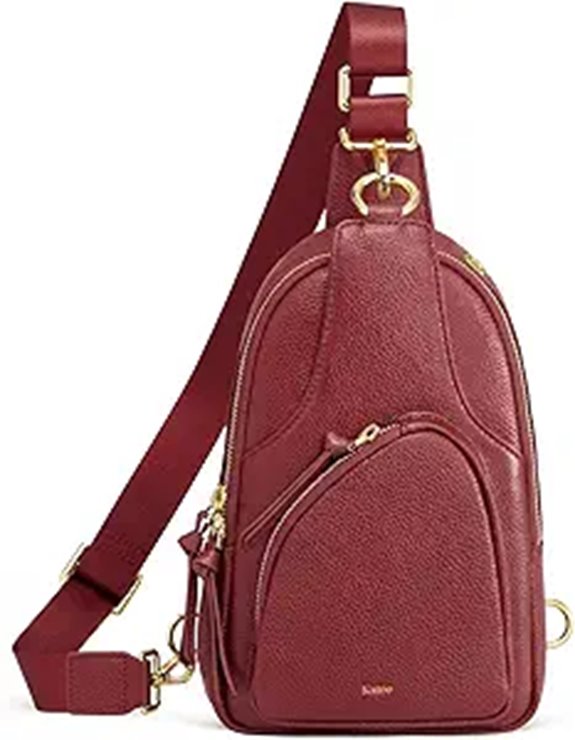 Kattee Leather Crossbody Fanny Pack with RFID Blocking