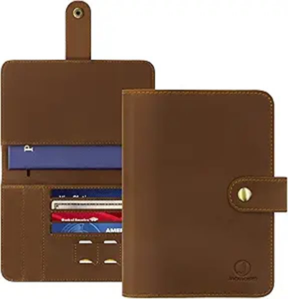 Jack&Chris Leather RFID Passport Holder with Card Slots
