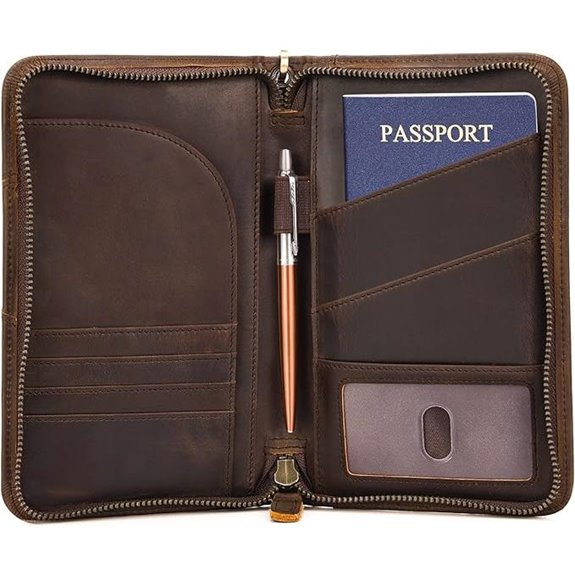 Polare Leather Passport Holder with RFID Blocking