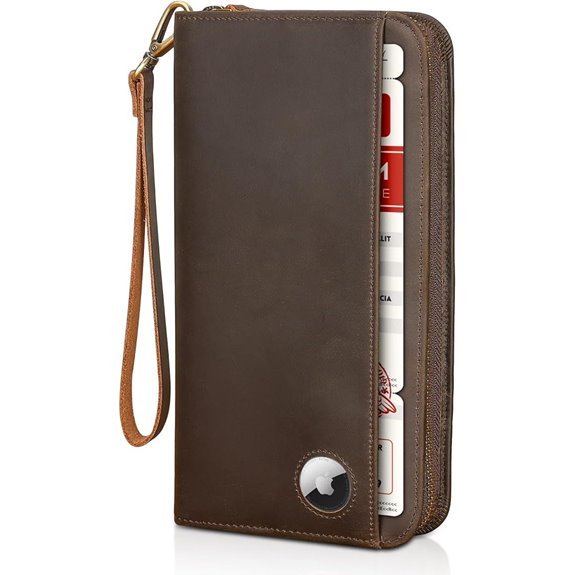 Polare Leather Passport Organizer with RFID & Coin Pouch