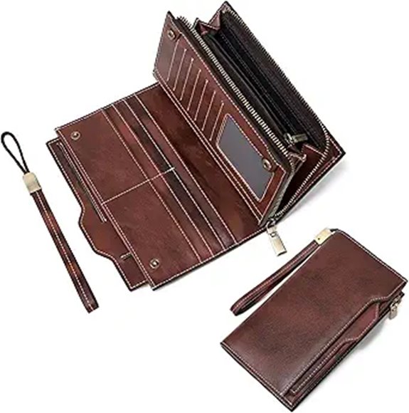 LANNSYNE Grain Leather RFID Passport Wallet