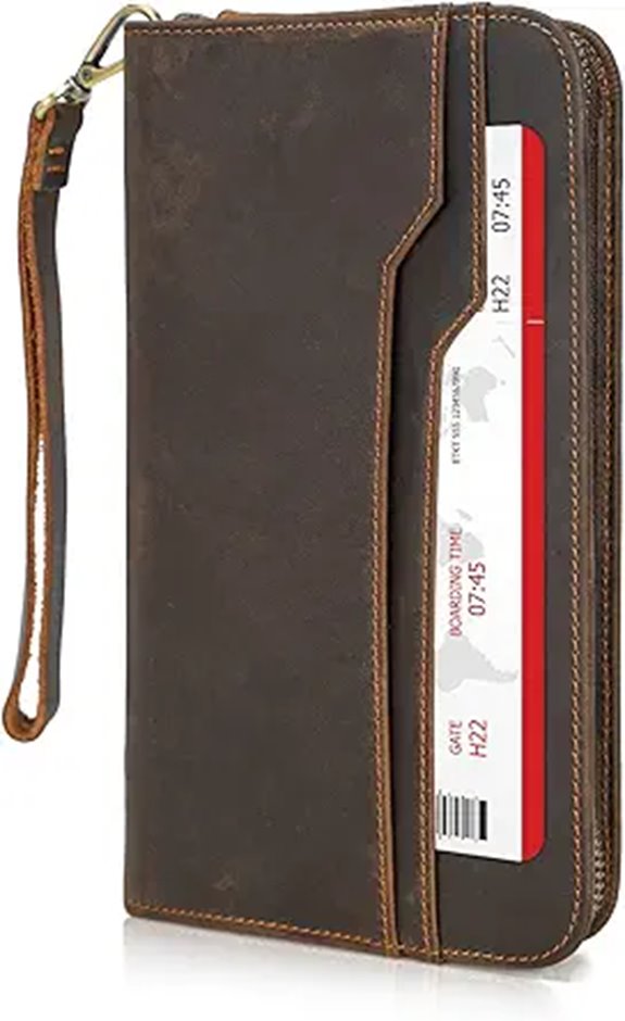 Polare Leather Passport Wallet with RFID Blocking