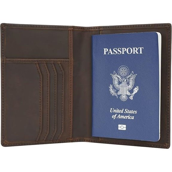 Polare RFID Leather Passport Holder Wallet for Men
