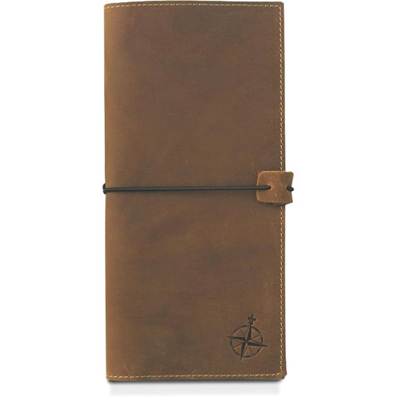 WANDERINGS Leather Passport Wallet with RFID Blocking