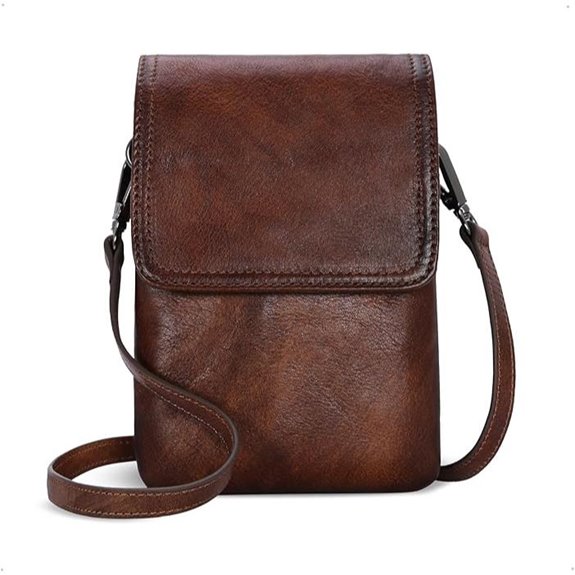 Iswee Leather Crossbody RFID Blocker Phone Purse