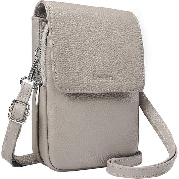 befen Leather Small Crossbody Bag with RFID Blocking