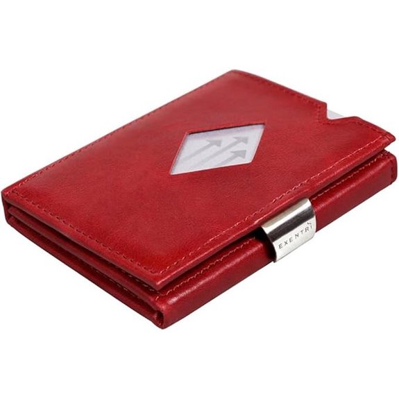 EXENTRI Leather RFID Trifold Wallet with Steel Clip