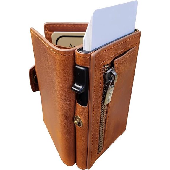 AVEGAT Men’s Leather Trifold Wallet with RFID Blocking