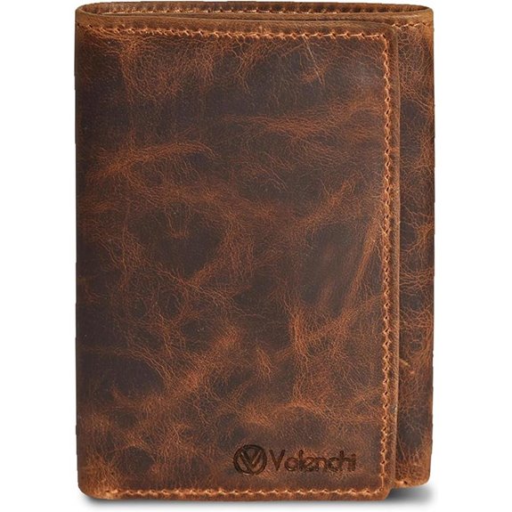 Genuine Leather RFID Trifold Wallet for Men