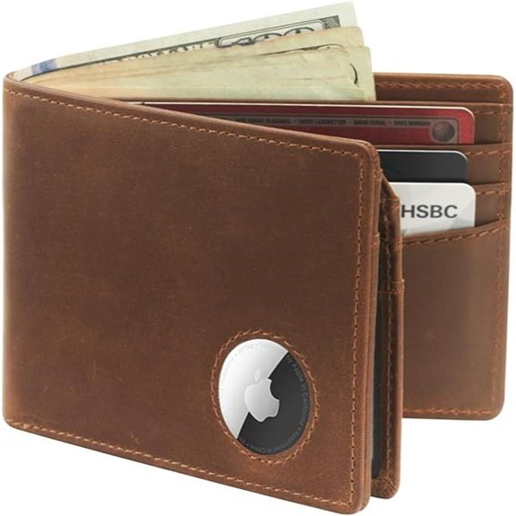 AirTag Leather Wallet for Men with RFID Blocking