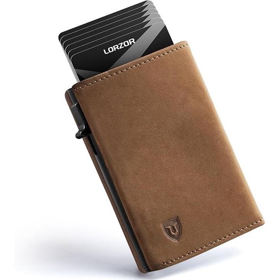 LORZOR Men’s Leather RFID Wallet with Card Holder