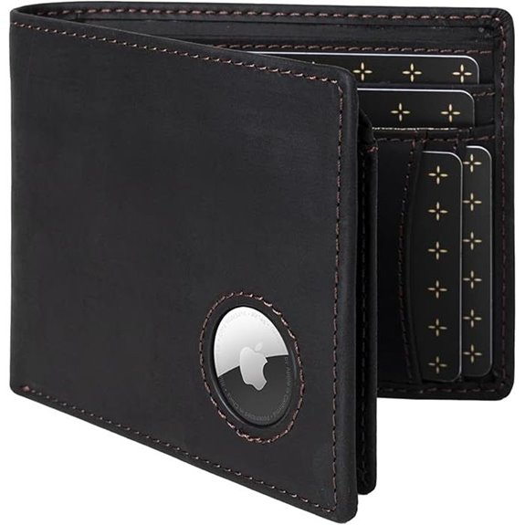 AirTag Wallet for Men with RFID Blocking Leather