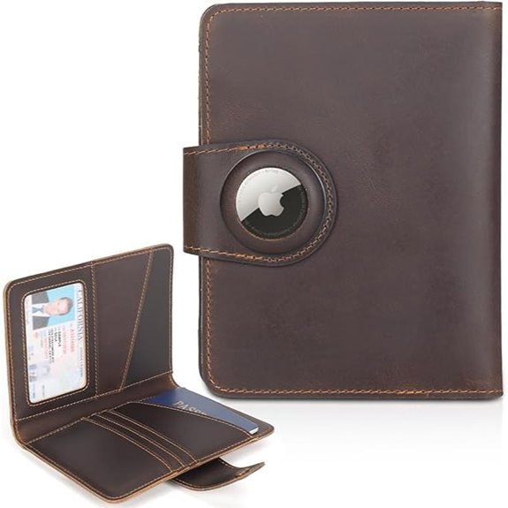 Polare RFID Leather Bifold Wallet for Men with AirTag Slot