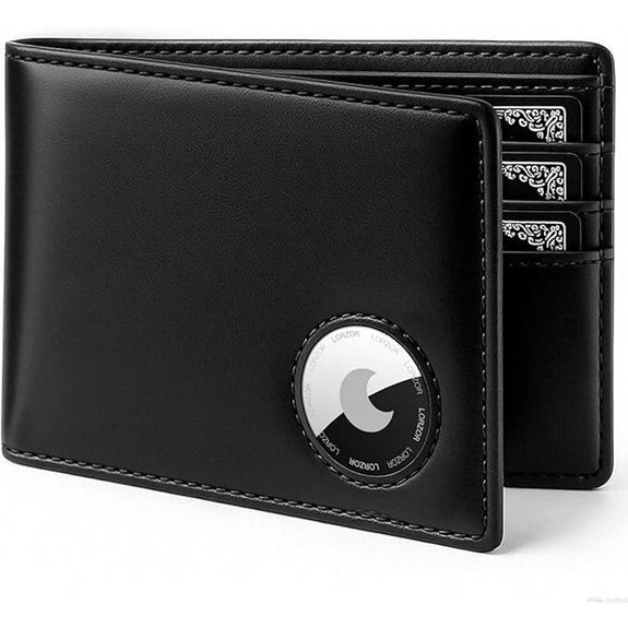 AirTag Bifold Leather Wallet with RFID 12 Cards