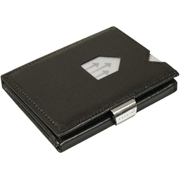 EXENTRI Leather RFID Wallet with Steel Locking Clip