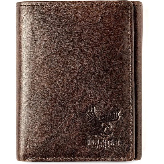 Freedom Leather RFID Trifold Wallet with Smart Pocket