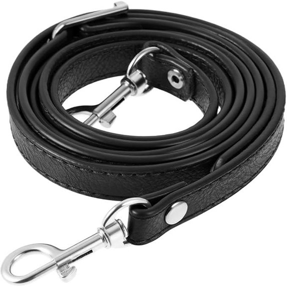 Leather Crossbody Purse Strap with Metal Buckles