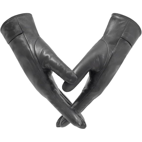 AMVELOP Women’s Leather Winter Gloves with Touch Screen