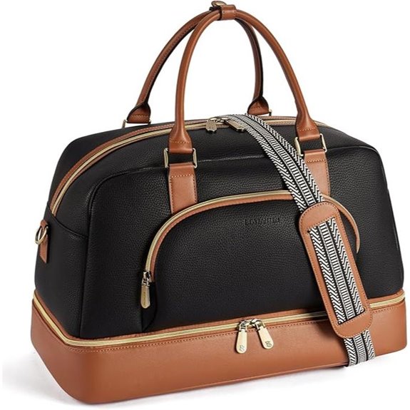 BOSTANTEN Leather Weekender Travel Duffle Bag