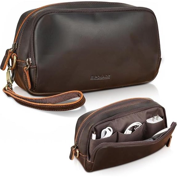 Polare Leather Travel Electronics Organizer Case