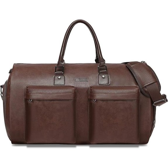 Modoker Convertible Leather Garment Bag for Travel