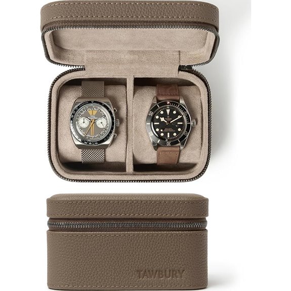 TAWBURY Leather Watch Case with Wide Pillows