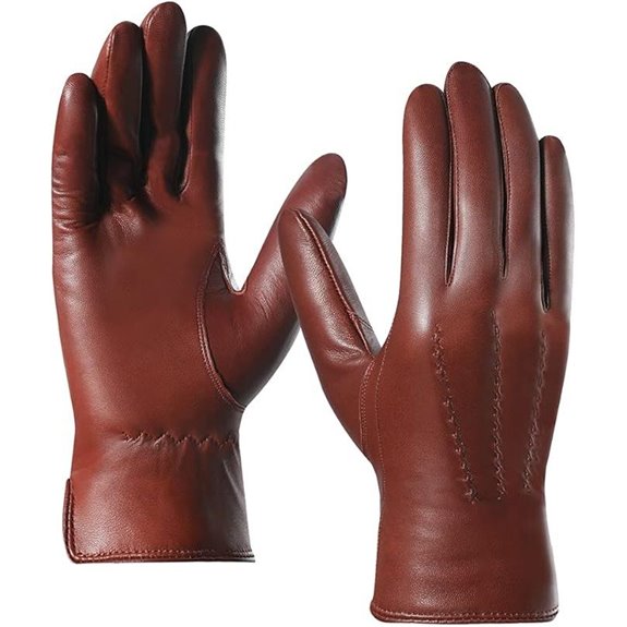 Harssidanzar Men’s Leather Winter Driving Gloves