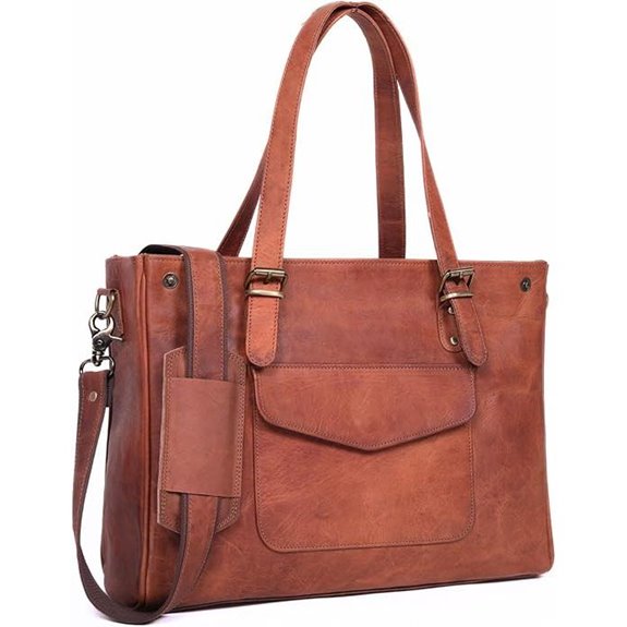 Genuine Leather Laptop Bag for Women 16-inch