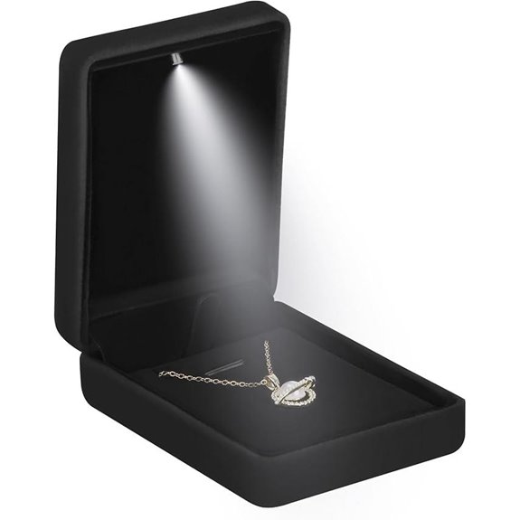 Leture Metal Jewelry Pendant Necklace Gift Box