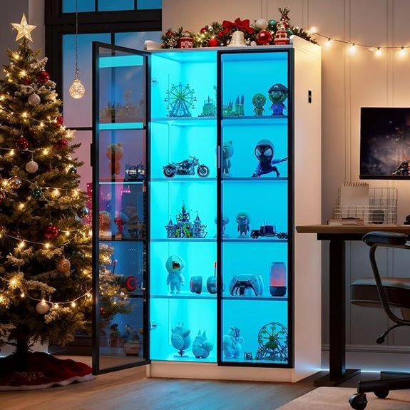 Lvifur 65 LED Display Cabinet with Lights