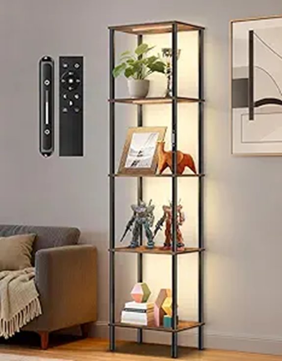 5-Tier LED Display Shelves with Lights & Remote