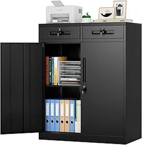 Greenvelly Lockable Metal Storage Cabinet with Drawers