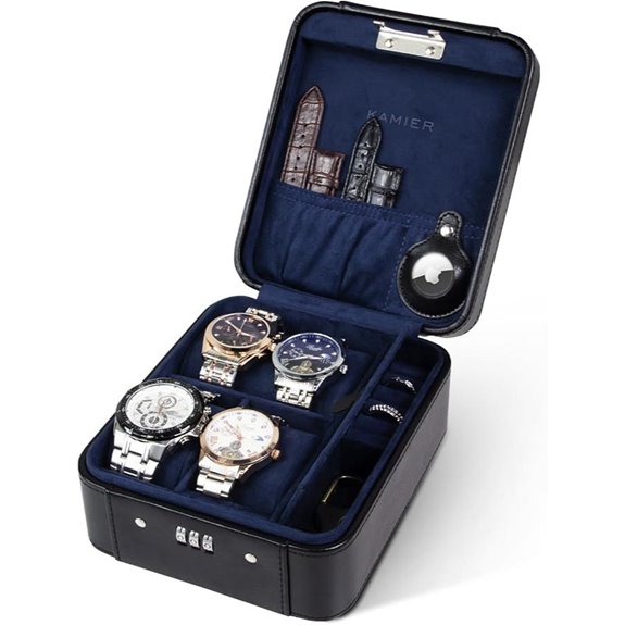 KAMIER Watch Case with Lock and Jewelry Storage