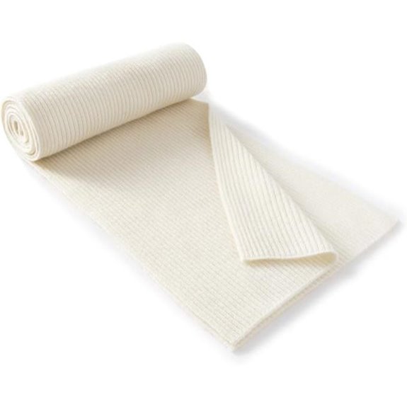 Lallier Cashmere Wool Ribbed Winter Scarf