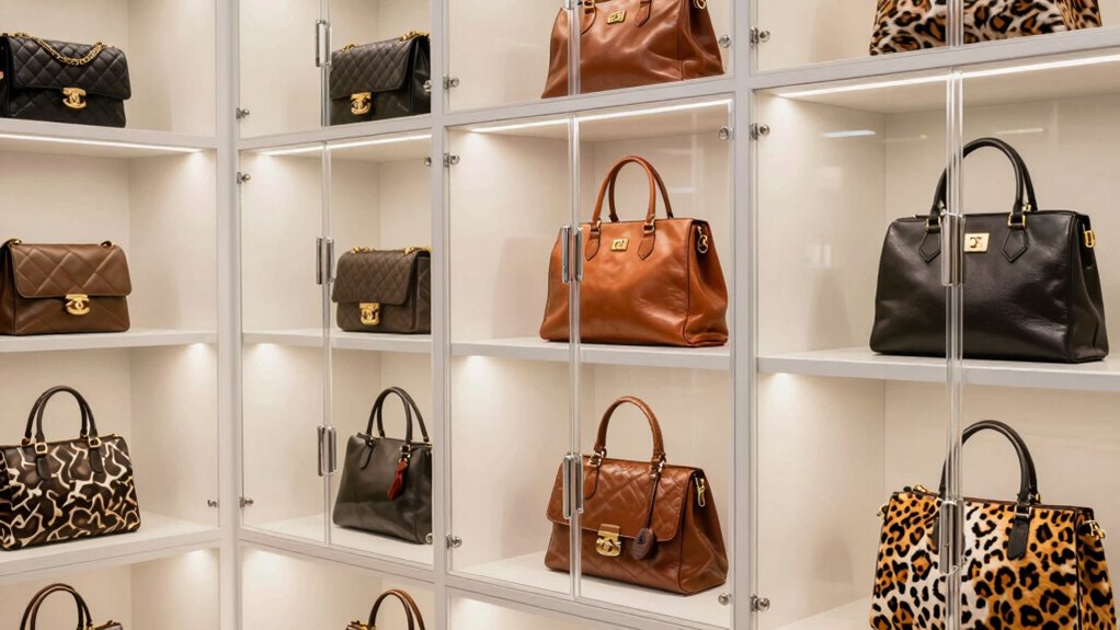 luxury bag display cabinets