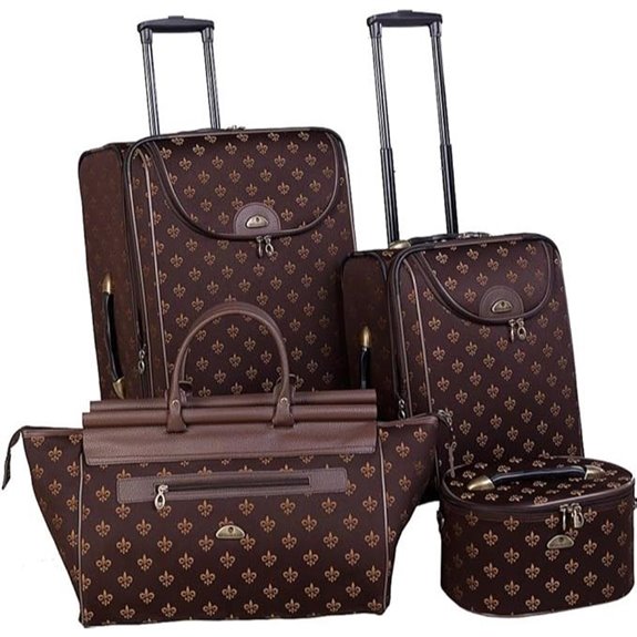 American Flyer Fleur De Lis 4-Piece Luggage Set