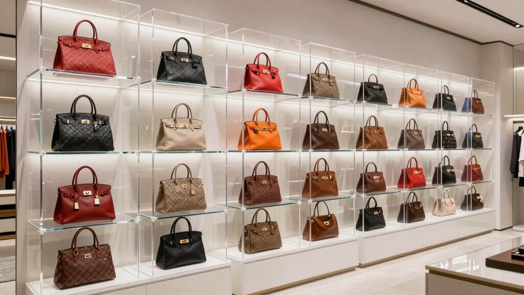 luxury handbag display solutions