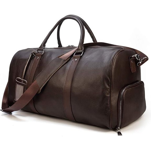 Genuine Leather Travel Duffel Bag for Men & Women