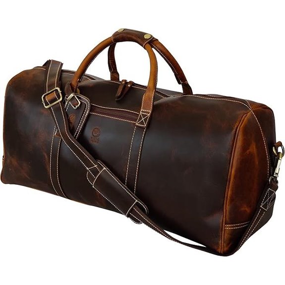 Leather Duffle Bag for Men and Women