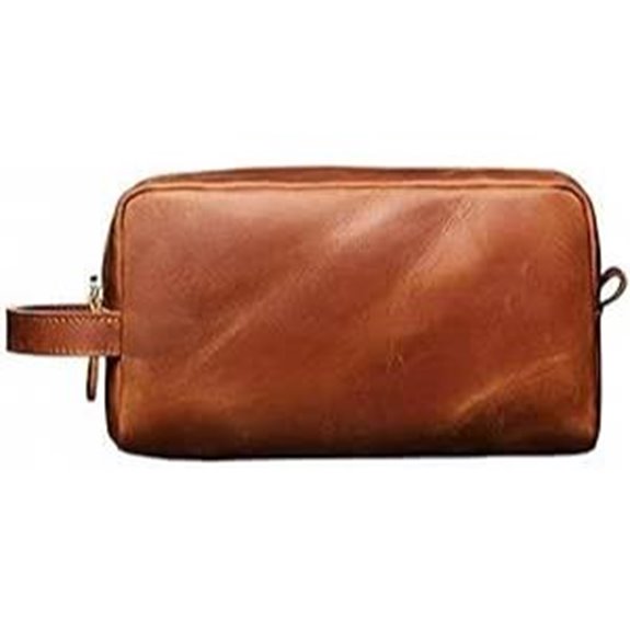 Genuine Leather Toiletry Bag for Men & Women