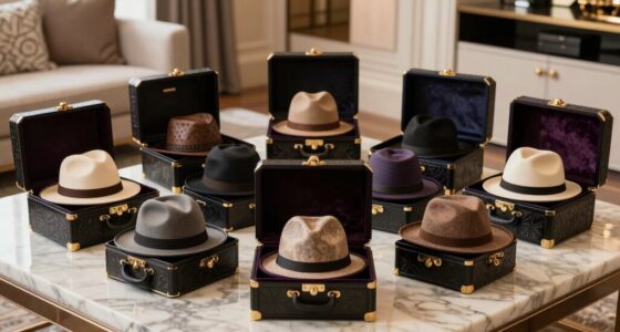 luxury travel hat boxes