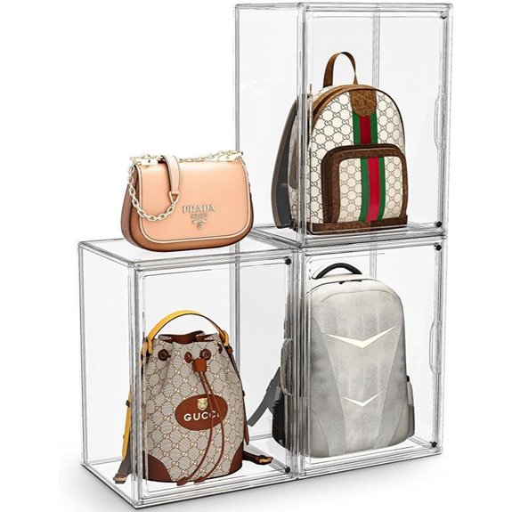 Purse & Bag Organizer Set with Magnetic Doors