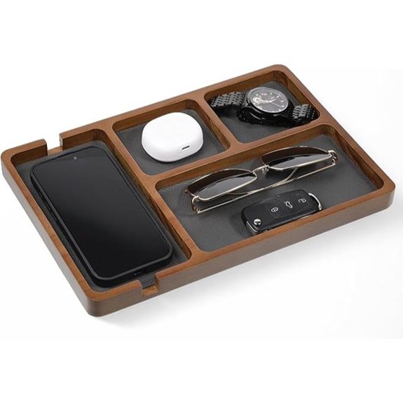 Black Sandalwood Valet Tray for Men