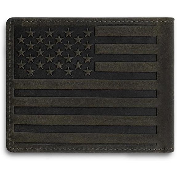 VMAN Men's Leather Wallet with AirTag Holder