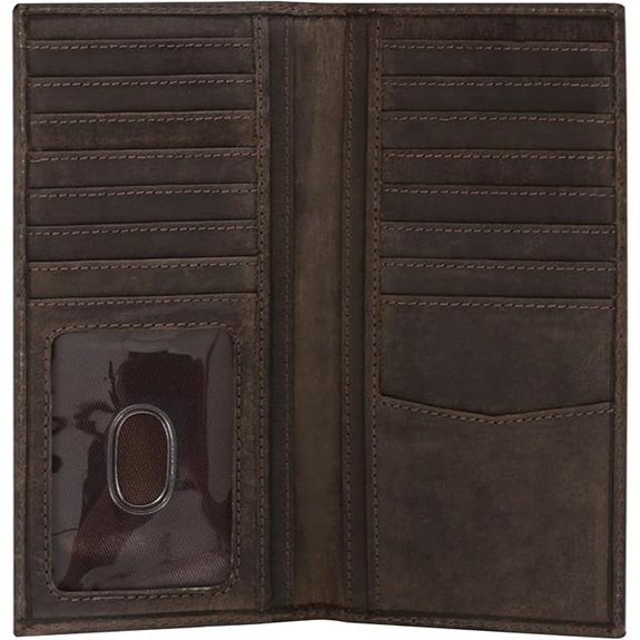 ELIZO Men's Genuine Leather RFID Wallet with 16 Slots