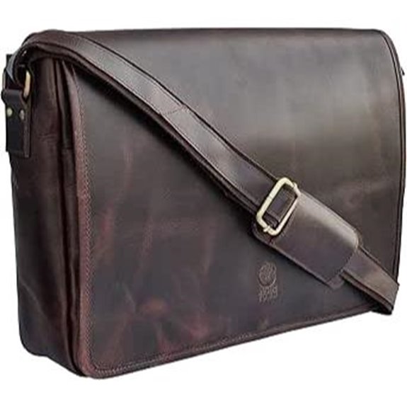 Leather Messenger Bag for Men 16 Laptop Satchel