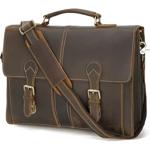 Polare 16 Leather Messenger Bag for Men