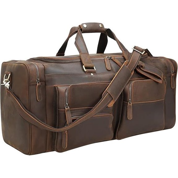 Polare 26 Leather Duffel Travel Bag for Men