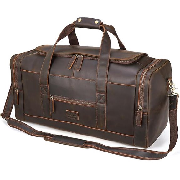 Polare 23 Leather Travel Duffle Bag for Men