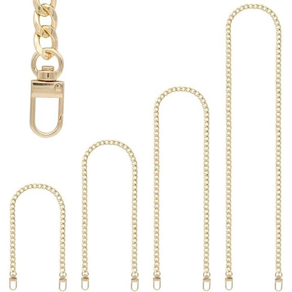 4-Piece Metal Chain Strap Set for DIY Purse